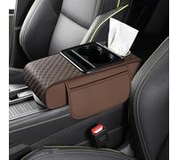 Armrest Pad Cover forHonda Civic Si 2010-2026, Memory foam armrest cover with cup holder, breathable leather, non-slip, fits all car models.