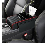 Armrest Pad Cover forPontiac Trans AM 1991-1997, Memory foam armrest cover w/cup holder & tissue box, breathable leather, non-slip, fits all cars.
