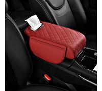 Armrest Protection Pad for Cupra Ateca/Born/Formentor/Leon/Tavascan/Terramar/TCR/E-TCR, Elbow Heightening Pad, Car Storage Bag,Red