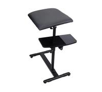 Armrest Stand with Storage Board, Adjustable Height and Tilt Portable Work Station with Tray Rack for Personal Artists, 360° Rotation PU Leather Pad, 90cm (35.4 inch)