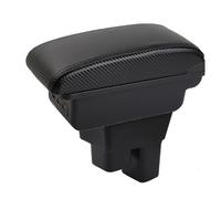 Armrest Storage Box For Fit For Jazz GE Car Central Armrest Storage Box Elbow Support For Drivers And Passengers(A-3USB-Black line)