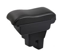 Armrest Storage Box For Fit For Jazz GE Car Central Armrest Storage Box Elbow Support For Drivers And Passengers(B-No USB-White line)