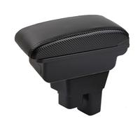 Armrest Storage Box For Fit For Jazz GE Car Central Armrest Storage Box Elbow Support For Drivers And Passengers(A-No USB-Black line)