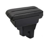 Armrest Storage Box For Fit For Jazz GE Car Central Armrest Storage Box Elbow Support For Drivers And Passengers(C-3USB-White line)