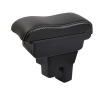 Armrest Storage Box For Fit For Jazz GE Car Central Armrest Storage Box Elbow Support For Drivers And Passengers(B-3USB-White line)