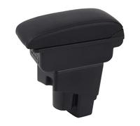 Armrest Storage Box For Jazz 2002-2007 Car Armrest Box Double Layer Console Center Large Storage Box With 3 USB Charging Port(Black Stitching)