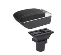Armrest Storage Box For Toyota For Yaris 3 For Hybrid Car Armrest Box Interior Retrofit Central Storage Accessories(C white line 7USB)