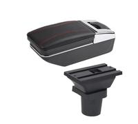 Armrest Storage Box For Toyota For Yaris 3 For Hybrid Car Armrest Box Interior Retrofit Central Storage Accessories(A red line NO USB)