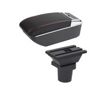 Armrest Storage Box For Toyota For Yaris 3 For Hybrid Car Armrest Box Interior Retrofit Central Storage Accessories(B red line NO USB)
