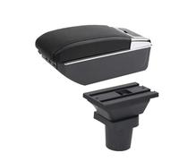 Armrest Storage Box For Toyota For Yaris 3 For Hybrid Car Armrest Box Interior Retrofit Central Storage Accessories(C black line 7USB)