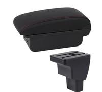 Armrests Centre Console For Hyundai I10 Car Armrest Box Central Storage Box Interior Dedicated Retrofit Parts Accessories Armrest Box(B1 red line 3USB)