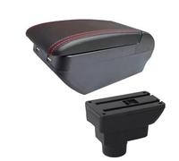 Armrests For Corsa D 2011-2019 Car Armrest Box Storage Automobile Arm Rest(H red line 4USB)