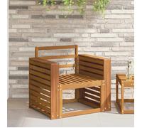 Armrests Pair Brown Engineered Wood 58.5 x 10 x 61 cm Slatted Outdoor Patio Seat