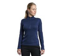Arms of Andes Women's Alpaca Wool Base Layer: 230 Lightweight Half-Zip Navy Blue M