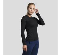 Arms of Andes Women's Alpaca Wool Long Sleeve Base Layer: 160 Ultralight Black L