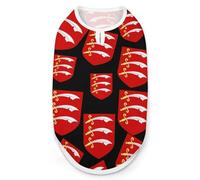 Arms of E-ssex County Council Fashion Dog Shirt Clothes Breathable Sleeveless Pet Tank Top for Small Medium Large Pets