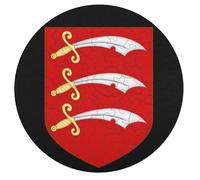 Arms of E-ssex County Council Wooden Puzzle Letter on Back Circular Easy Jigsaw Puzzles for Elderly Birthday Gift Family Game