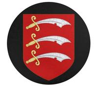 Arms of E-ssex County Council Wooden Puzzle Letter on Back Circular Easy Jigsaw Puzzles for Elderly Birthday Gift Family Game