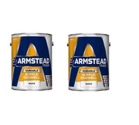 Armstead Trade Durable Acrylic Eggshell Paint White 5L Pack Of 2