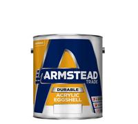 Armstead Trade Durable Acrylic Eggshell - White - 2.5 Litre