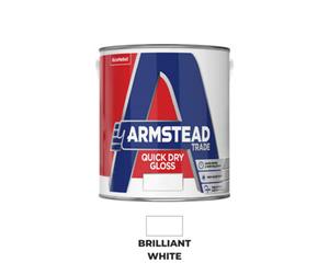 Armstead Trade Quick Dry Gloss - Brilliant White - 1 Litre