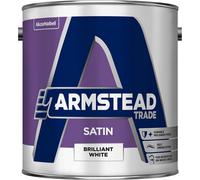 Armstead Trade Satin Finish Paint Brilliant White 2.5 Litres