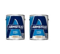 Armstead Trade Vinyl Matt Paint Magnolia 5L Pack Of 2