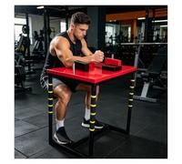 Armwrestling Tables, Arm Wrestling Equipment, With Handles Elbow Pads And Forearm Pads, Professional Standard Arm Wrestling Battle Table, for Gym, Sports Field, Home(Red)