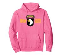 ARMY 101ST AIRBORNE DIVISION US Pullover Hoodie, Adult Unisex, Bright Pink, Small