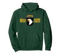 ARMY 101ST AIRBORNE DIVISION US Pullover Hoodie, Adult Unisex, Dark Green, Small