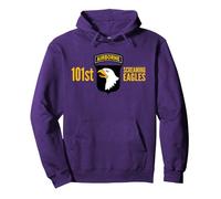 ARMY 101ST AIRBORNE DIVISION US Pullover Hoodie, Adult Unisex, Purple, Small