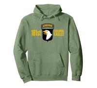 ARMY 101ST AIRBORNE DIVISION US Pullover Hoodie, Adult Unisex, Sage Green, Small