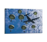 Army Airborne Ranger 82nd Airborne Division Wall Art Canvas Poster, Art Print Decor Mural, Classic Patriotic Wall Decoration for Living Room Bedroom Den Lounge Home Office 16x24inch(40x60cm)