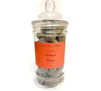 Army and Navy Sweets Gift Jar by Dolci Di Lechlade Classic British Retro Traditional Sweet Shop Herbal Cough Candy Christmas Secret Santa Stocking Filler Advent Present