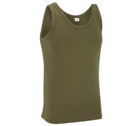 Army and Outdoors 100% Cotton Vest Top - Olive (L)