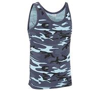 Army and Outdoors Camouflage Military Vest Top - Midnight Camouflage (L)