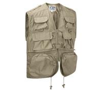Army and Outdoors Multi-Pocket Vest Waistcoat Gilet (2XL, Beige)