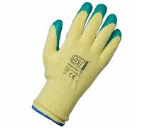 Army And Workwear Colour: Green | Size: L - SIZE 9 | Amount: 24 Pairs | Type: Handler Glove Mens Rubber Palm Gripper Work Ladies