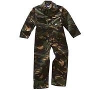 Army And Workwear Colour: Woodland Green CAMO Camouflage | Size: Size 24-3-4 Years - 24" Chest | Use: Unisex Unisex Boiler Suit Painting Blue Castle Tar