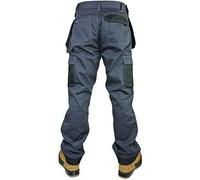 Army And Workwear Exact Colour: Grey/Black - with Contrast Stitch Detail | Size: 30 Waist | Length: 32" Regular Leg - R | Use: Tough Mens Builders Joiners Action Pants Snickers