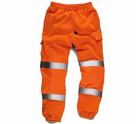 Army And Workwear Exact Colour: Orange - GO/RT 3279 Rail Spec, EN471:2003 + A1:200 | Size: XL Extra Large 36-40 INCH Waist | Material: High Vis Visibility Elasticated Baggies Pants Trou