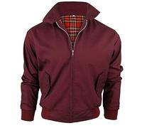 Army And Workwear Mens Harrington Checked Lined Jacket - British Made with Zip - Classic Bomber Jacket