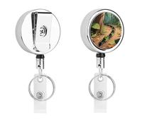 Army Ants Carrying Leaf Retractable Work Badge Holder Keychain Badge Reel 24.4" Cord & 360° Swivel Alligator Clip Heavy Duty Id Name Tag Holder for Nurses Doctors Teachers Office Workers