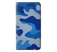 Army Blue Camo Camouflage PU Leather Flip Case Cover For Samsung Galaxy A41