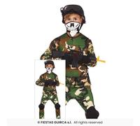 Army Boy Costume Soldier Commando Deluxe Kids Fancy Dress Outfit Age 5-16