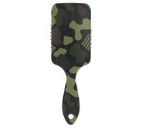 Army Camouflage Black Green Line anti static hair massager Designed massage brush for straight hair with Ergonomic handle cepillo para cabello