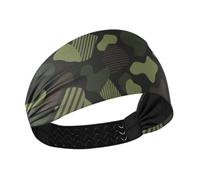Army Camouflage Black Green Line Moisture Wicking athletic headbands Stretchy sweatbands for Gym hiking hiking diadema para mujer