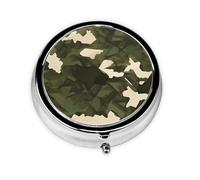 Army Camouflagea Small Three-Compartment Medicine Box That Can Be Placed in Your Pocket Or Purse and Can Store Vitamins.