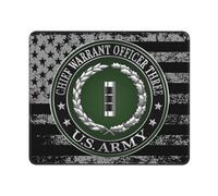 Army Chief Warrant Officer Three Rank Desk Mat Non-Slip Rubber Base Mousepad With Stitched Edges Mouse Pad For Travel Work Office 25X30Cm
