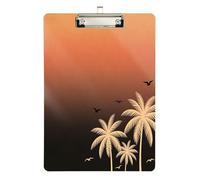 Army clipboard Hawaii Summer Tree Black Gridient Acrylic Cute for Coaches Medical Classroom Size 9 x 12.5 Tabla para escribir con Clip